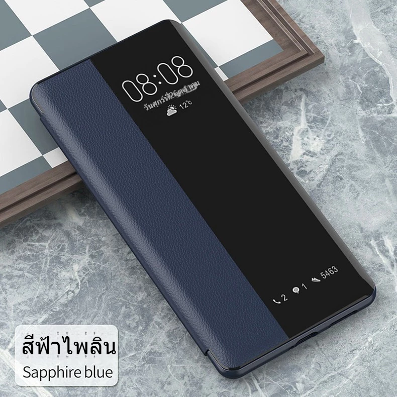 เคสซัมซุง S26 Ultra S25 Ultra S24/S23/S22 Ultra หน้าต่างอัจฉริยะ หนังแท้ ปลุกอัตโนมัติ เคสเปิดปิดอัจฉริยะ กันกระแทก กันรอยขีดข่วน กันลื่น ลายนิ้วมือไม่ติด เคสป้องกันเต็มรูปแบบ thumbnail 9