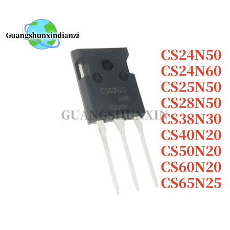 5PCS* 100% ยี่ห้อใหม่ CS24N50 CS24N60 CS25N50 CS28N50 CS38N30 CS40N20 CS50N20 CS60N20 CS65N25 TO-247