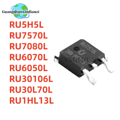 5PCS 100% ใหม่คุณภาพสูง RU7570L RU7080L RU6070L RU1HL13L RU5H5L RU6050L RU30106L70L TO-252 ยี่ห้อ-ให