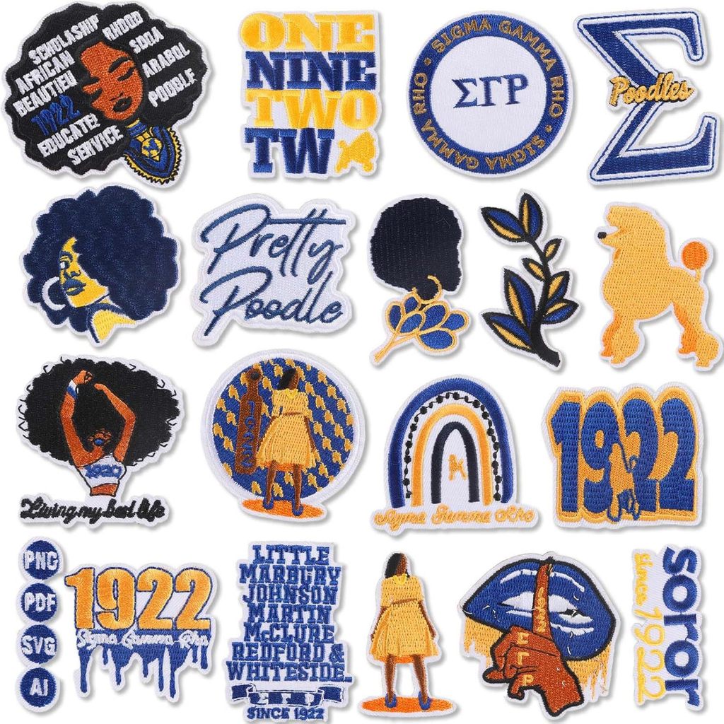Blue Series 1922 Black Beauty Series ปักผ้าสติกเกอร์ปักเสื้อผ้ากระเป๋าผ้านวมกางเกงคู่มือ Creative Patch รีดผ้า diy