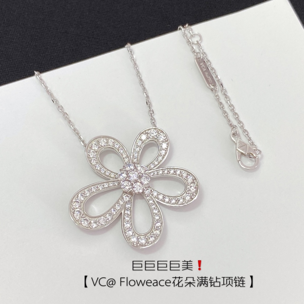 สร้อยคอเงินขาว 18K ประดับคริสตัลและเพชร AU750 สำหรับโอกาสพิเศษและการแต่งกายในวันสำคัญ