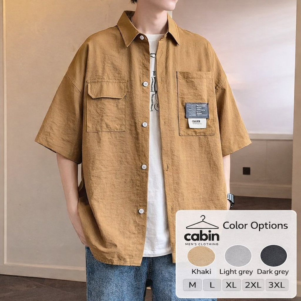 Cabin Fashion เสื้อเชิ้ตแขนสั้น Pocket Style จัดส่งจาก กทม.