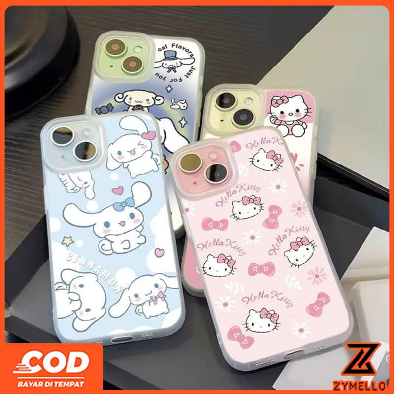 เหมาะสําหรับ Vivo V70 V60 lite V50 LITE V40 LITE Y19S Y31 Y21D Y04 Y29 Y29S V29 V30 Y03 Y18 Y200 น่ารักการ์ตูนอบเชยสุนัขและแมวกันกระแทกเคสโทรศัพท์TPU