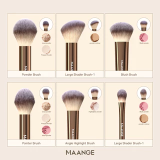 MAANGE ความต้องการ 13ชิ้น แปรงแต่งหน้าหลอดอลูมิเนียมคุณภาพสูงแบบพกพาผงเริ่มต้นแปรงแต่งหน้า 52037