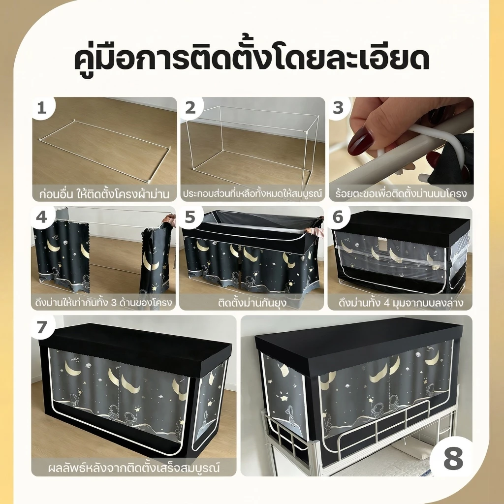 มุ้งครอบ 3 ฟุต พร้อมโครงเหล็ก thumbnail 7