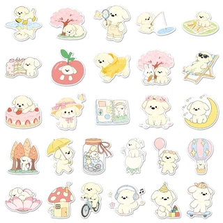 น่ารัก50ชิ้นฤดูใบไม้ผลิการ์ตูนลูกสุนัขสติกเกอร์กันน้ําสําหรับ แก้วน้ํา แล็ปท็อปโทรศัพท์กรณีสติกเกอร์รถกราฟฟิตีสร้างสรรค์ ทําเอง