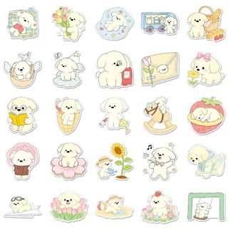 น่ารัก50ชิ้นฤดูใบไม้ผลิการ์ตูนลูกสุนัขสติกเกอร์กันน้ําสําหรับ แก้วน้ํา แล็ปท็อปโทรศัพท์กรณีสติกเกอร์รถกราฟฟิตีสร้างสรรค์ ทําเอง