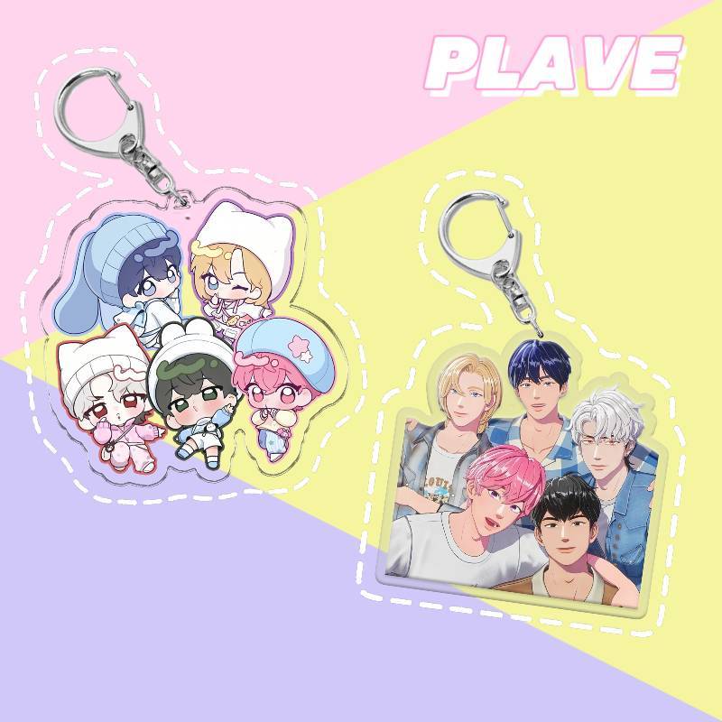 PLAVE พวงกุญแจอะคริลิค KPOP กระเป๋าตกแต่งจี้พวงกุญแจ