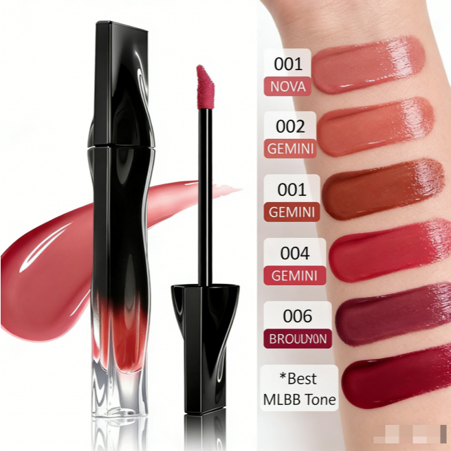 TIMEPHORIA ลิปกลอส Moisturizing Hydrating Water Shine Mirror Finish Non Staining ติดทนนาน High Pigme