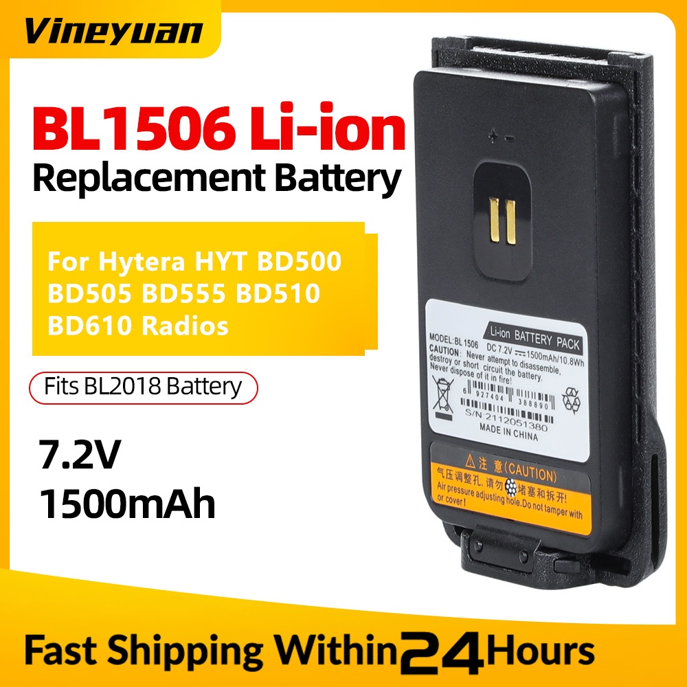 {DC-174}BL1506 Li-ion สําหรับวิทยุ Hytera HYT BD610 BD500 BD505 BD555 BD510 เปลี่ยน BL2018