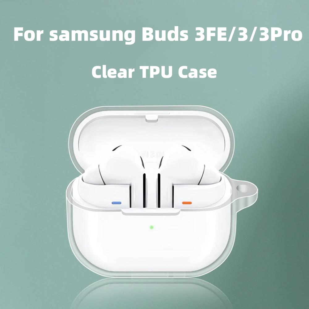 เคสหูฟังแบบใสสําหรับ Samsung Galaxy Buds 3FE 3Pro TPU Shell ฝาครอบหูฟังแบบใสสําหรับ Galaxy Buds 3 ฝาครอบป้องกัน