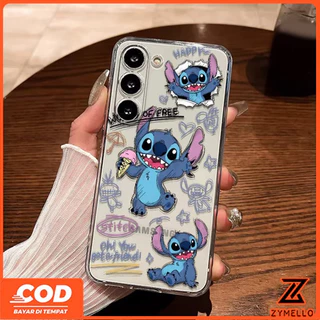 เหมาะสําหรับ OPPO Reno16F 16Pro 15F 15ProMax 14F 14Pro 13F 13Pro 12F 12Pro 11F 11Pro 10Pro 8T 8Z 7Z 6Z การ์ตูนอวยพร Stitch และ Angel กันกระแทกเคสโทรศัพท์ TPU