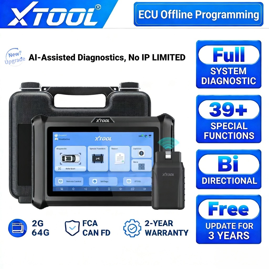 XTOOL D7S D7W Bidirectional OBD2 Scanner ECU Coding PMI FCA CANFD DoIP Key Programmer 39 Resets