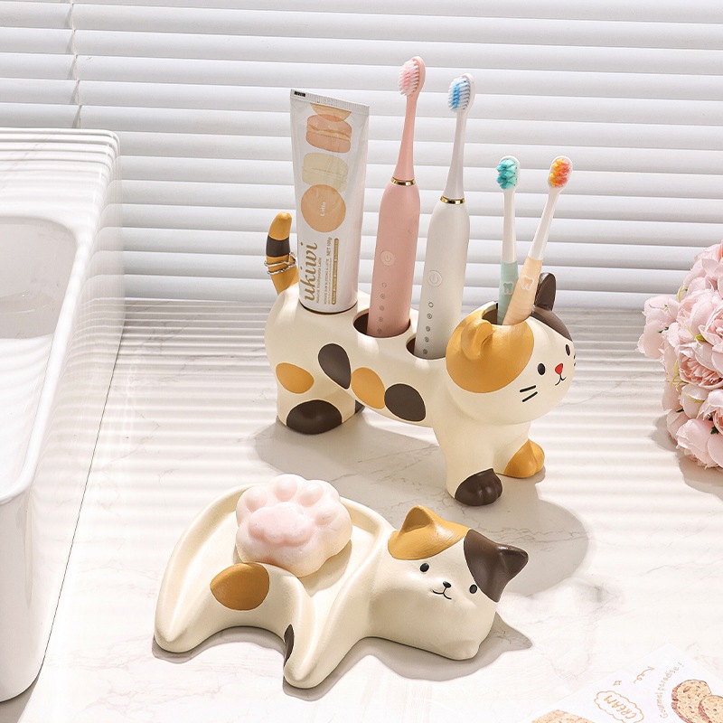 #ที่แขวนแปรงสีฟัน#ที่เก็บของในห้องน้ําที่ใส่แปรงสีฟันเซรามิกกล่องสบู่กล่องสบู่