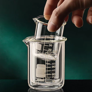 ถ้วยตวงแก้วบอโรซิลิเกตสูง 50-1000มล ทนความร้อน -20℃ ถึง150℃ Lab Kitchen Beaker เครื่องชั่งใส