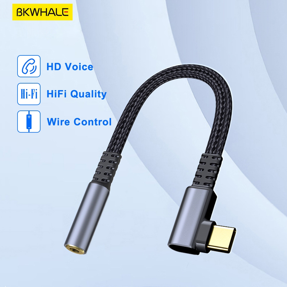 Bkwhale อะแดปเตอร์แจ็คเชื่อมต่อหูฟัง USB C เป็น 3.5 มม. Type-C 3 5 สําหรับ Samsung SONY