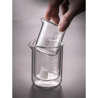 ถ้วยตวงแก้วบอโรซิลิเกตสูง 50-1000มล ทนความร้อน -20℃ ถึง150℃ Lab Kitchen Beaker เครื่องชั่งใส
