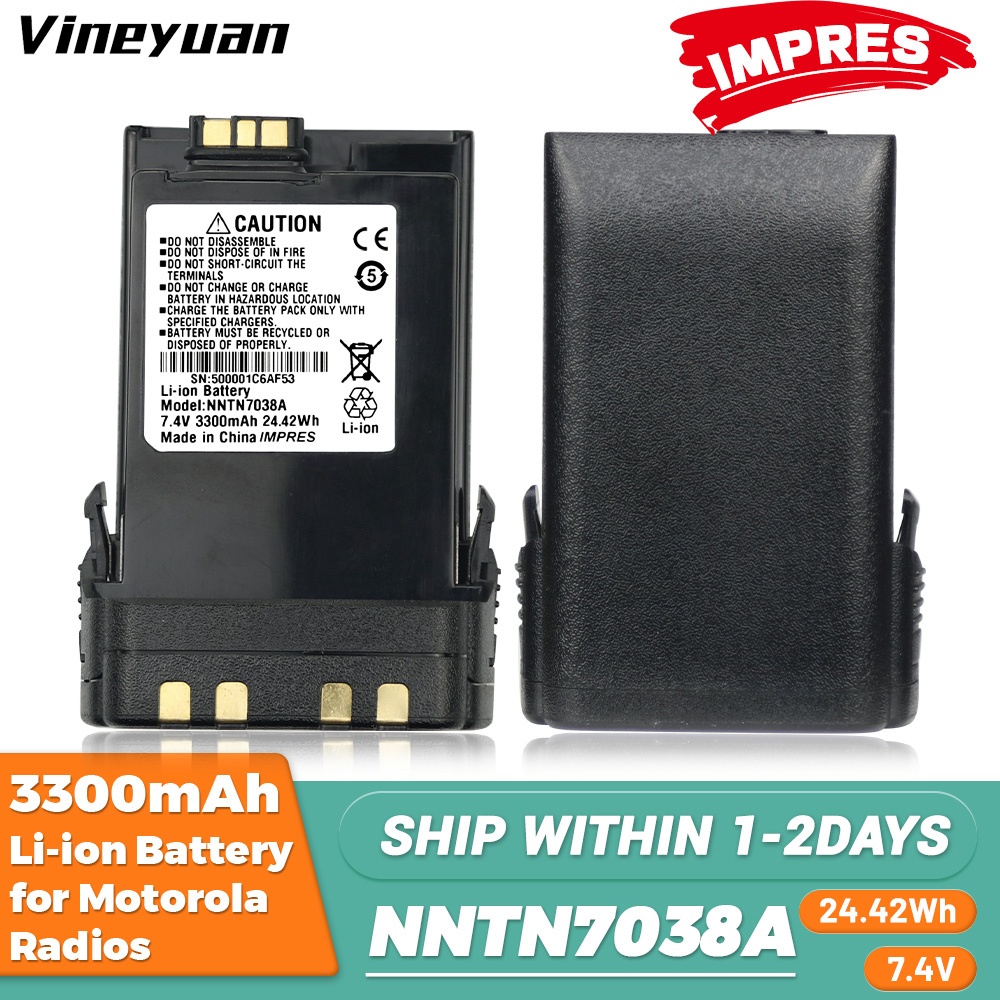 {DC-167}7.4V 3300mAh NNTN7038A IMPRES เข้ากันได้กับวิทยุ APX6000 APX7000 APX8000 APX6000XE APX7000X8