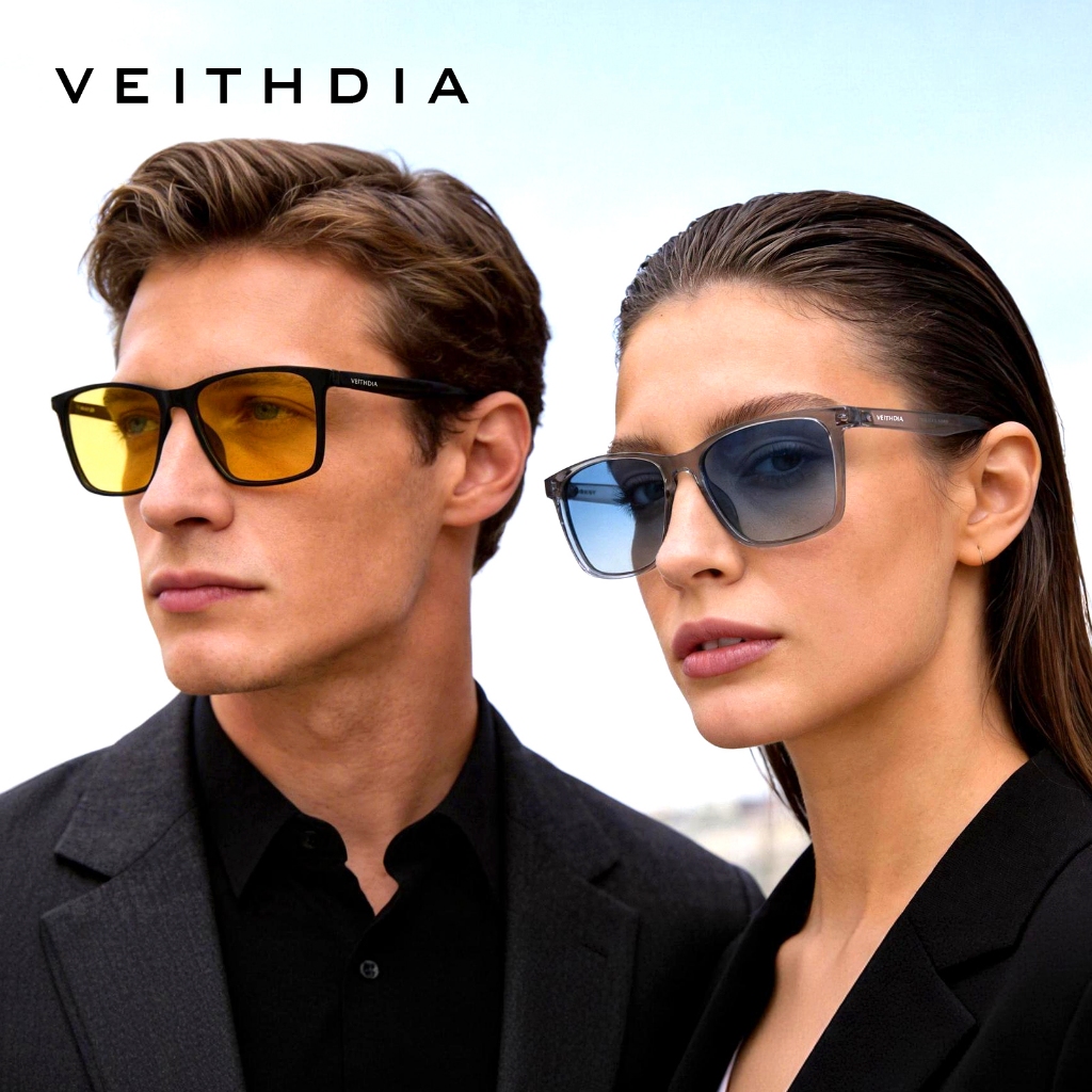 VEITHDIA ผู้ชายโพลาไรซ์ UV400 ป้องกันแว่นตากันแดดผู้หญิงเลนส์ Photochromic Square ขับรถแว่นตากันแดด V7911 ราคา ถูกที่สุด ดีลบีเคเค แกลเลอรีภาพที่ 7