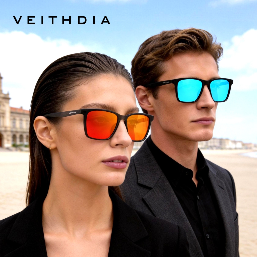 VEITHDIA ผู้ชายโพลาไรซ์ UV400 ป้องกันแว่นตากันแดดผู้หญิงเลนส์ Photochromic Square ขับรถแว่นตากันแดด V7911 ราคา ถูกที่สุด ดีลบีเคเค แกลเลอรีภาพที่ 8
