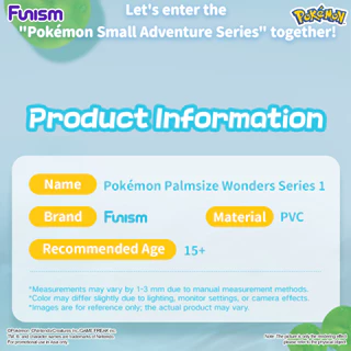 FUNISM Pokemon PALMSIZE WONDERS 1 Series Blind Box Series of trendy Blind Box figures รุ่นของเล่นเคลื่อนย้ายได้ของขวัญวันเกิด