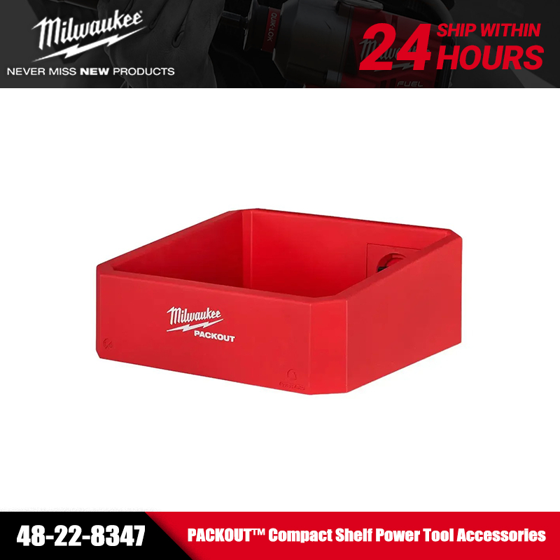 Milwaukee 48-22-3847 PACKOUT Compact Shelf Secure Mounting Bearing 20lbs อุปกรณ์เครื่องมือ DIY Stora