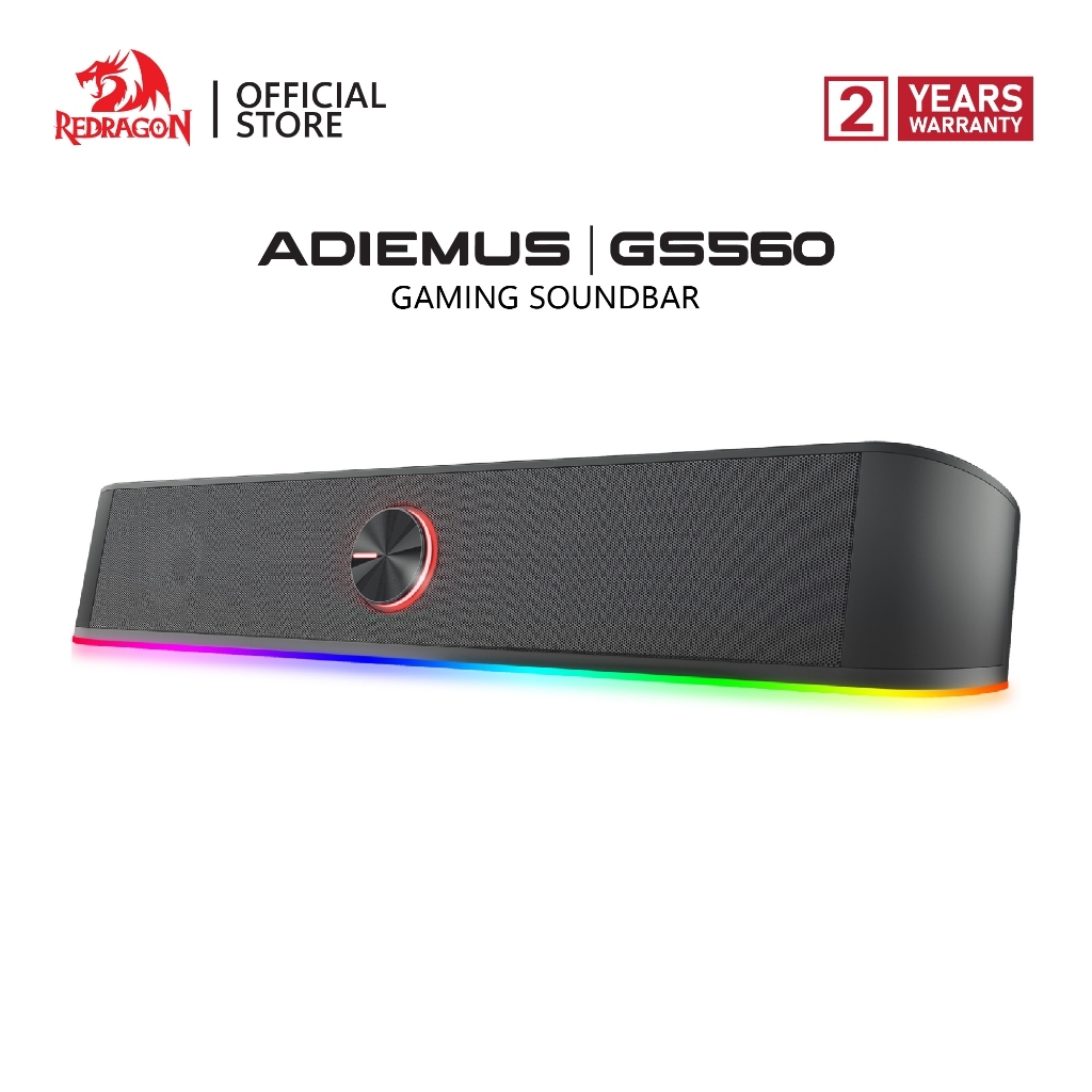 Redragon Desktop Soundbar GS560/GS520 RGB ลําโพงเดสก์ท็อป 2.0 ช่องลําโพงสเตอริโอคอมพิวเตอร์ Easy-Acc