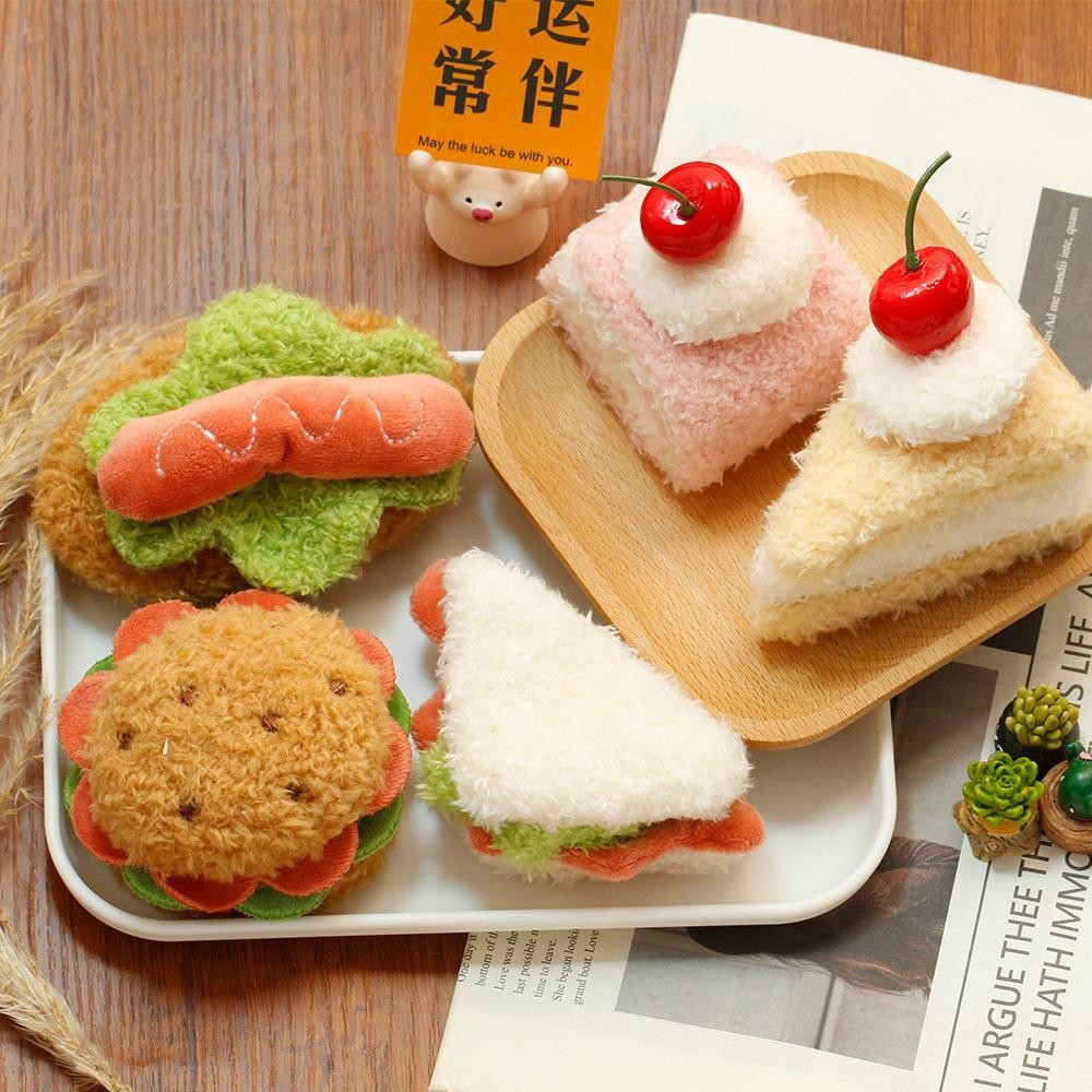 น่ารักจําลองอาหารจี้ตุ๊กตาเค้กแซนวิชรูปร่างจี้ของขวัญเล็กๆ SP116
