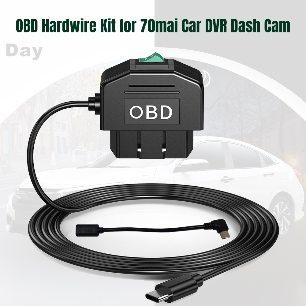 ชุด Hardwire OBD Type C Charger Converter อะแดปเตอร์สําหรับ 70mai 70 Mai DVR Charger ที่จอดรถสายไฟ O