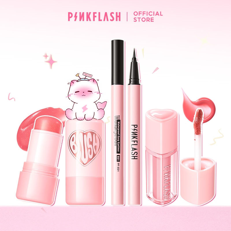 PINKFLASH ชุดแต่งหน้าความงาม 3 ชิ้นรวม