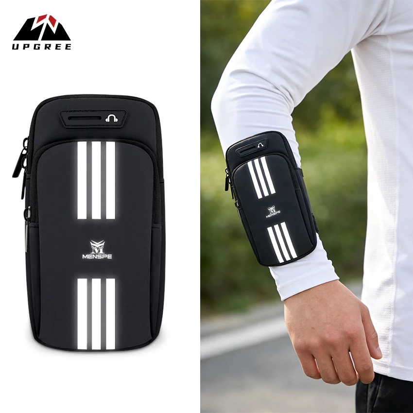 UPGREE กระเป๋าใส่แขนกีฬา Unisex ฟิตเนสสะท้อนแสงกีฬาวิ่งกระเป๋ากันน้ำกระเป๋าโทรศัพท์มือถือ