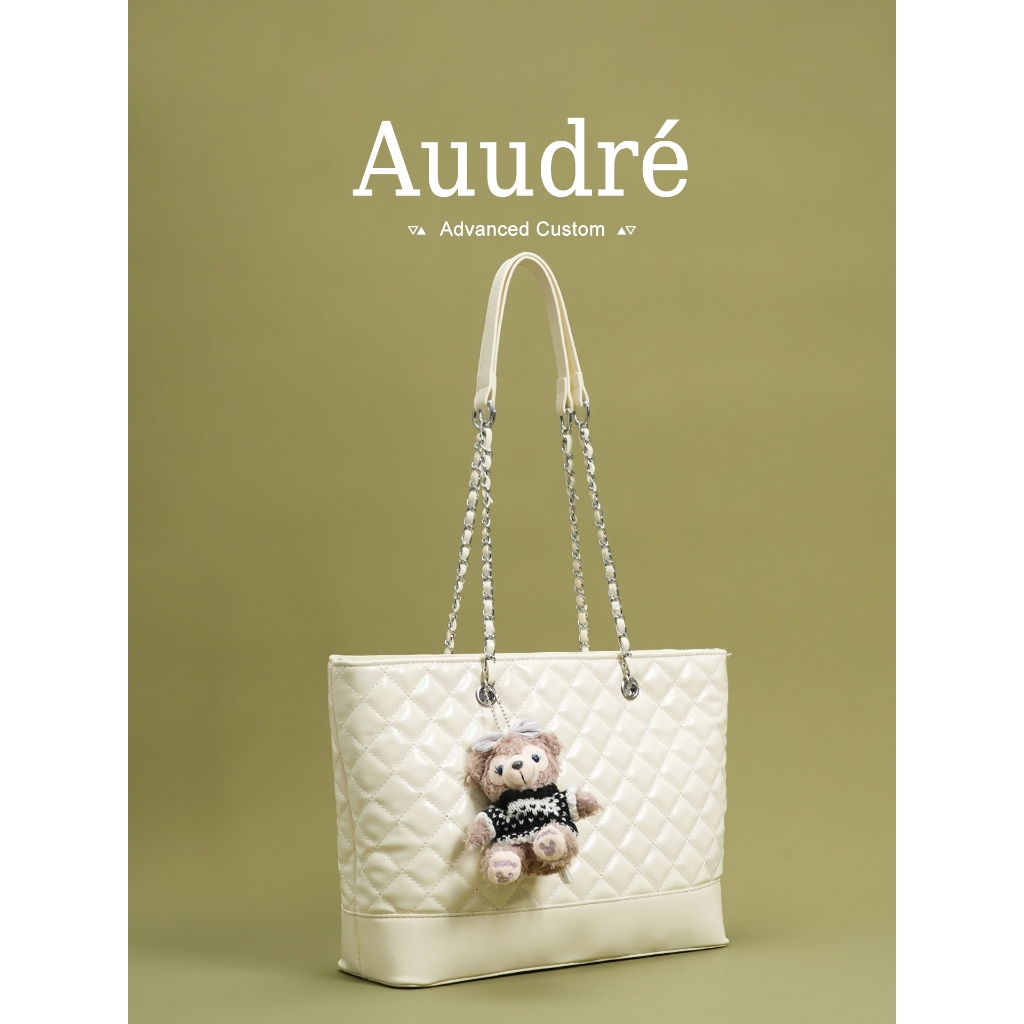 Auure Diamond Chain Bag Large Capacity Commuter Shoulder Tote Bag