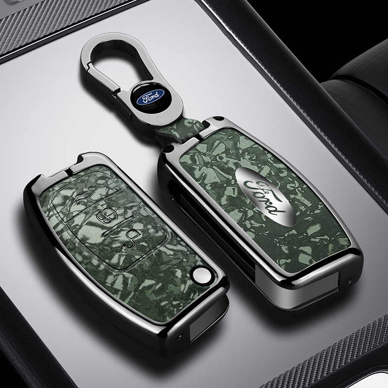 โลหะ พร้อมส่ง  ขายดี ราคาถูก เคสป้องกันกุญแจรถยนต์ เหมาะสำหรับ Ford Focus Fiesta Mondeo Galaxy Kuga Escape Falcon B-Max C-Max Ecosport Territory 2 MK2 ฟอร์ด อะไหล่รถยนต์