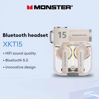 Monster XKT15 หูฟังบลูทูธคุณภาพเสียงไฮไฟการออกแบบนวัตกรรมอายุการใช้งานแบตเตอรี่ยาวนานพร้อมไมโครโฟนบลูทูธ 5.3