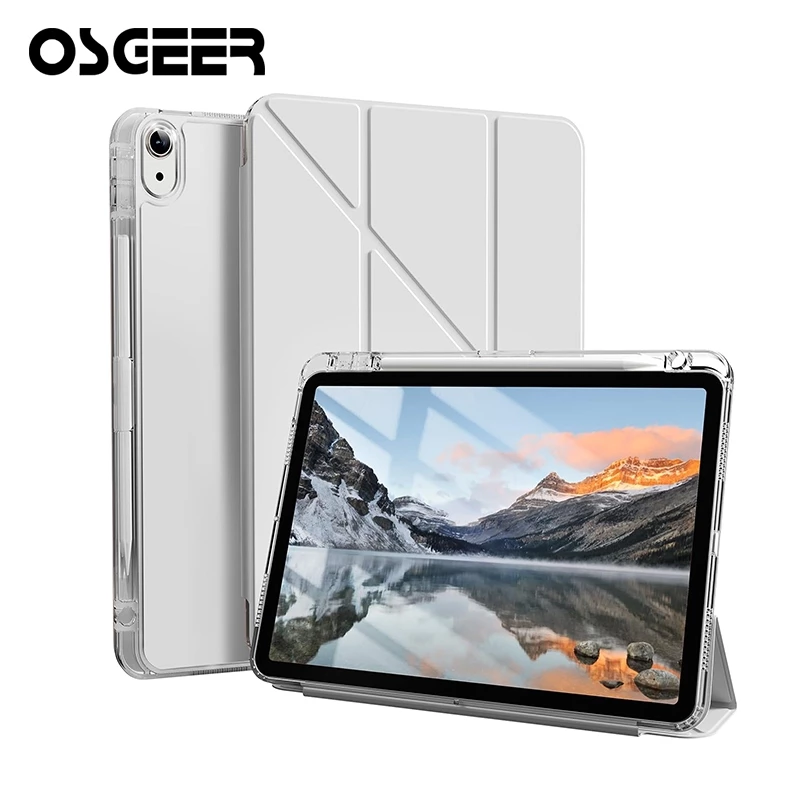 OSGEER Y-พับสําหรับiPad A16 gen 12 11th 5/6/7/8/9th 10th Air 6/7/8 M2 M3 M4 2026 แท็บเล็ตปลอกPro 11 M2 M3 M4 Air4/5 Pro 13
