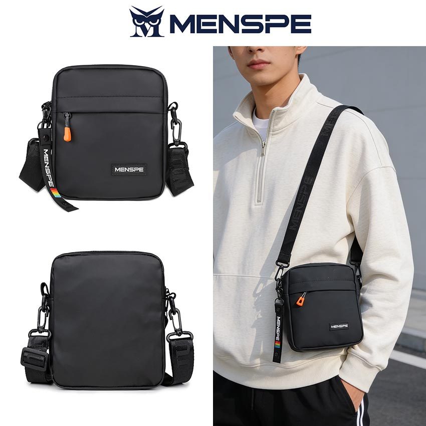 Menspe Mens กระเป๋าสะพาย Mini Cross Body กระเป๋า Casual น้ําหนักเบากระเป๋า Messenger ความจุขนาดใหญ่กันน้ํา Leisure Street กระเป๋ากระเป๋าเดินทางกลางแจ้งขี่กระเป๋าสําหรับชาย