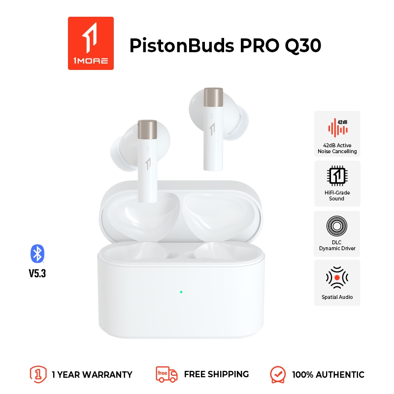 1more Q30 หูฟังไร้สาย 42dB ตัดเสียงรบกวน โหมดเกม ความล่าช้าต่ํา ไดรเวอร์บลูทูธ 5.3 DLC เวลาเล่น 30 ช
