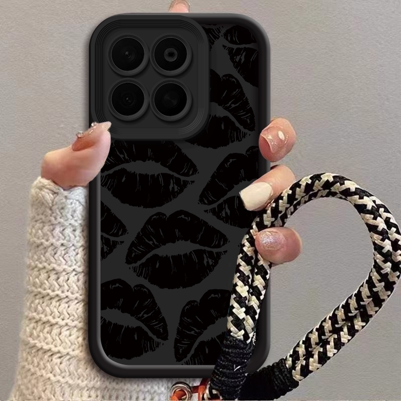 ปากสีดําปลอกสําหรับ Huawei Honor X6A Huawei Honor X6A PLUS Huawei Honor X6B Honor X6B PLUS Honor X7A