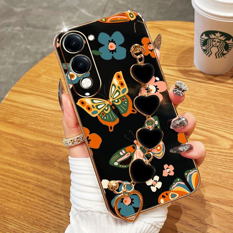 YBD เคสโทรศัพท์สําหรับ Vivo Y19S Pro Y29 T4X Y04 4G Y29S 5G Y19E Y76 Y76S 4G Electroplating Brillian