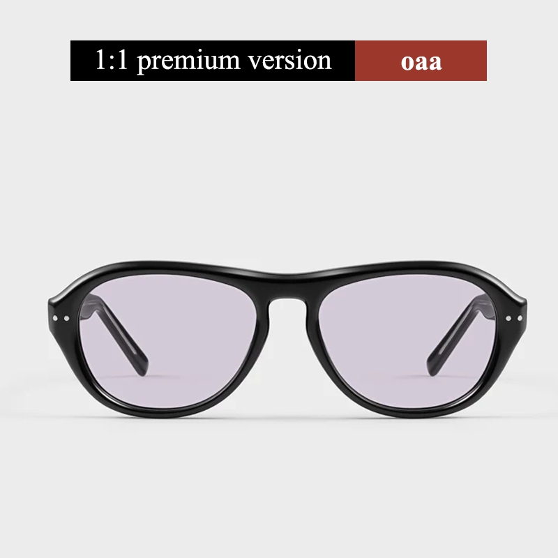 แว่นกันแดด OAA Acetate 2026 กรอบสีชมพูและม่วง ป้องกัน UV400 สไตล์เรโทร