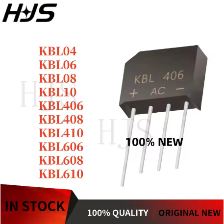 5PCS* ยี่ห้อใหม่และคุณภาพ KBL410 KBL406 KBL610 KBL606 KBL608 KBL408 KBL04 KBL06 KBL08 KBL10 Rectifie