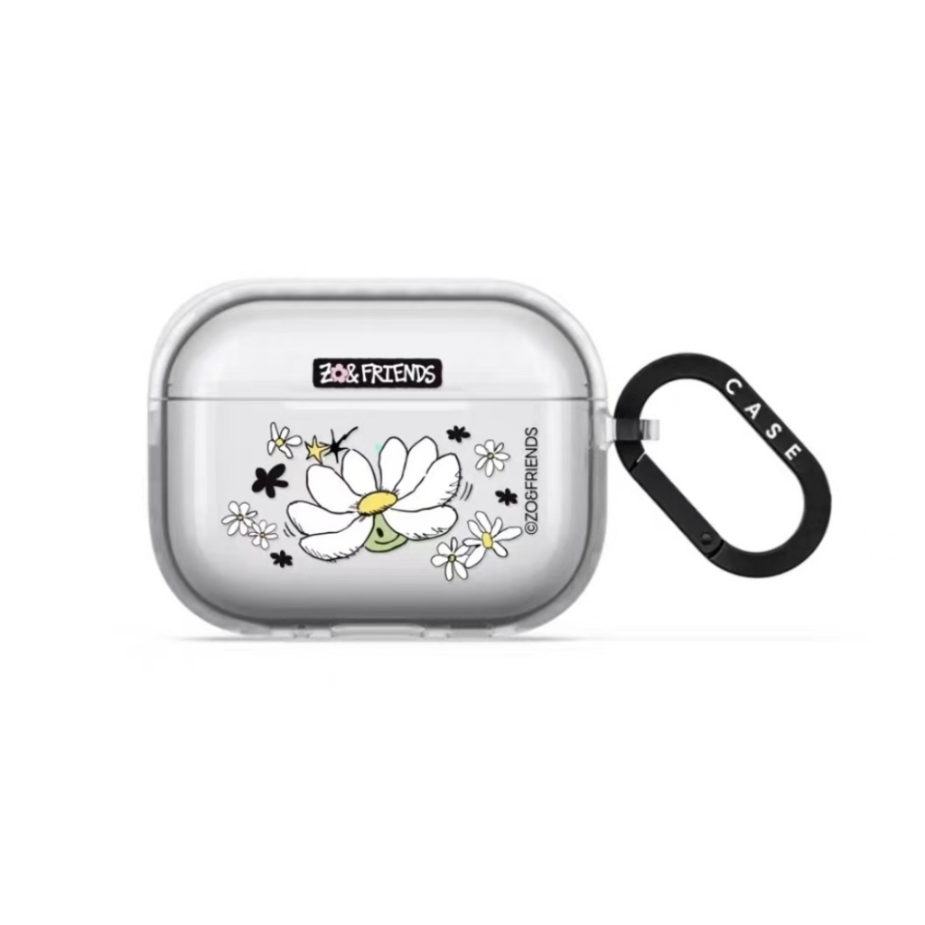 ZO & Friends สําหรับ Airpods Pro3 กรณี AirPods Pro2 กันกระแทก Clear TPU หูฟังสําหรับ AirPods Pro3/4/