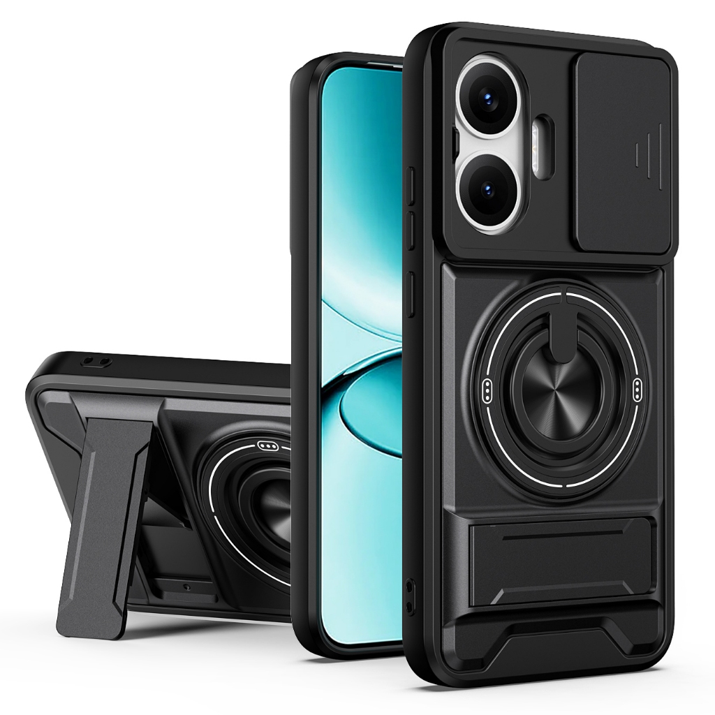เคสแม่เหล็กสําหรับ Xiaomi Poco F7 ปลอกกันกระแทกพร้อมปกป้องฟังก์ชั่นกล้องและวงเล็บ