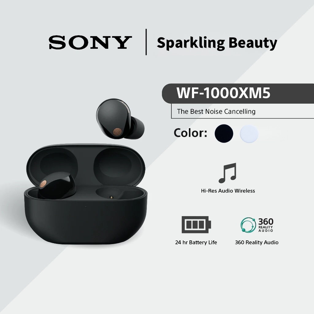 Sony WF-1000XM5 หูฟังตัดเสียงรบกวนไร้สาย | 1000XM5 | XM5
