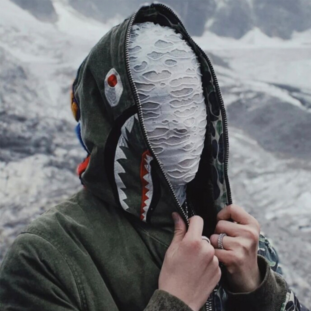 HipHop Balaclava Full Face Mask Mummy Torn Mesh Hood ชุดฮาโลวีน Head Cover