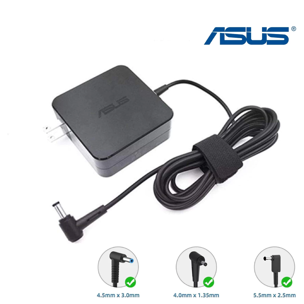 อะแดปเตอร์โน๊ตบุ๊ค ASUS (65W) 19V3.42A *มีหัว3ขนาด หัว 5.5x2.5mm 4.0x1.35mm 4.5x3.0mm สายชาร์จไฟเอซุส Notebook Adapter 1415 17F412F512