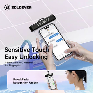 【TH Delivery 】SOLOEVER Universal ซองมือถือ ซองกันน้ำ กันฝน ถ่ายรูปทัชได้ กันน้ำลึก 30M ลอยน้ำได้ Cover Waterproof