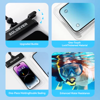 【TH Delivery 】SOLOEVER Universal ซองมือถือ ซองกันน้ำ กันฝน ถ่ายรูปทัชได้ กันน้ำลึก 30M ลอยน้ำได้ Cover Waterproof