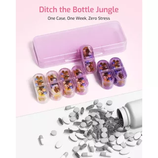สต็อกในพื้นที่Weekly&Montly Pill Box Medicine Organizer กล่องเก็บแท็บเล็ต Travel Pill Case เครื่องจ่ายยาเสพติด,7/14/21/28/32/64/128 ตาราง,พร้อมช่องขนาดใหญ่สําหรับ F