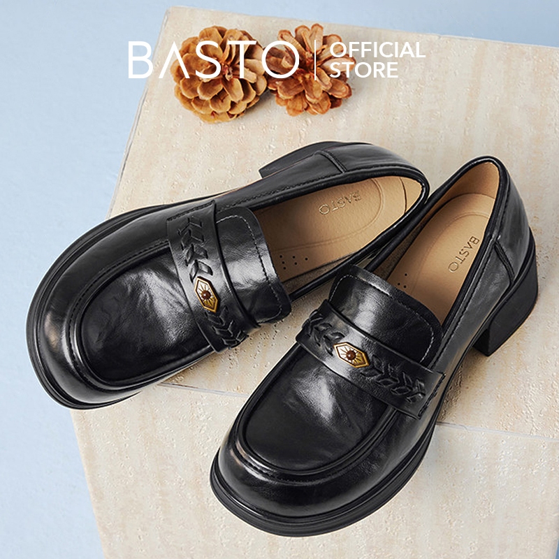 BASTO Women's Loafers Platform Shoes รองเท้า loafer รองเท้าส้นตึก BV251